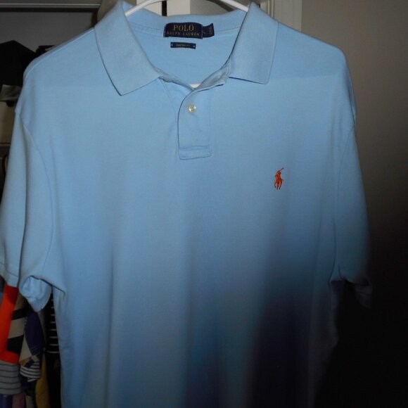 RALPH LAUREN POLO SHRT MENS LT BLUE - Picture 11 of 13